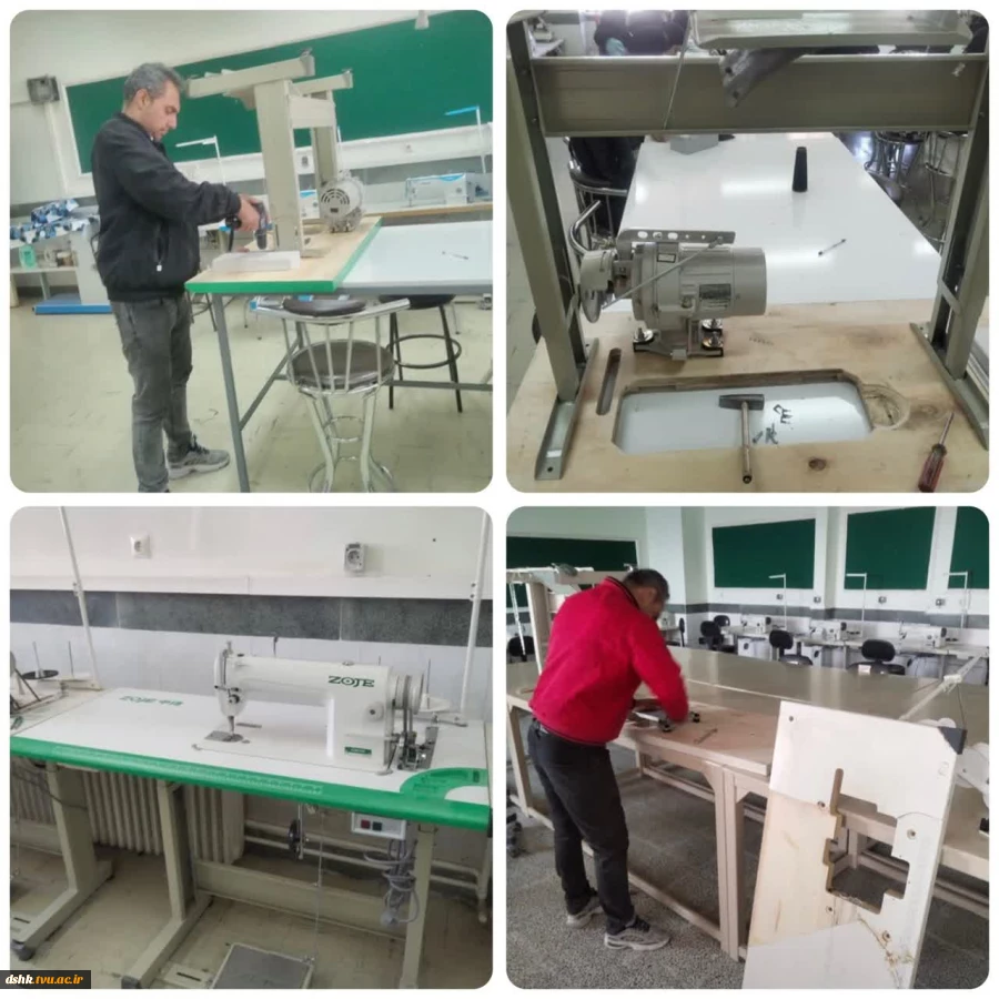 تعویض و نصب 4 میز چوبی چرخ های راسته دوز و سر دوز توسط شرکت زوجی (تهران)